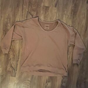 Soft brown Aerie crewneck. Super soft women’s size S